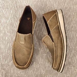 Ariat Mens Brown Bomber Cruiser Slip On Shoes Loafers, Size 9 D, Like New!